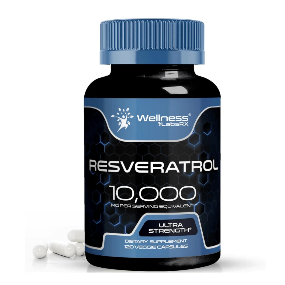 Resveratrol 1000mg 120 Veggie Capsules Wellness LabsRx