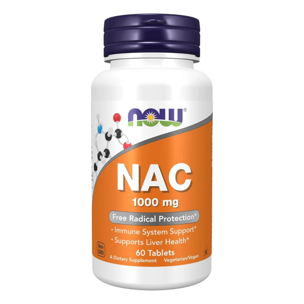 NOW Foods NAC 1000 mg – N-Acetil L-Cisteína – 60 Tabletas