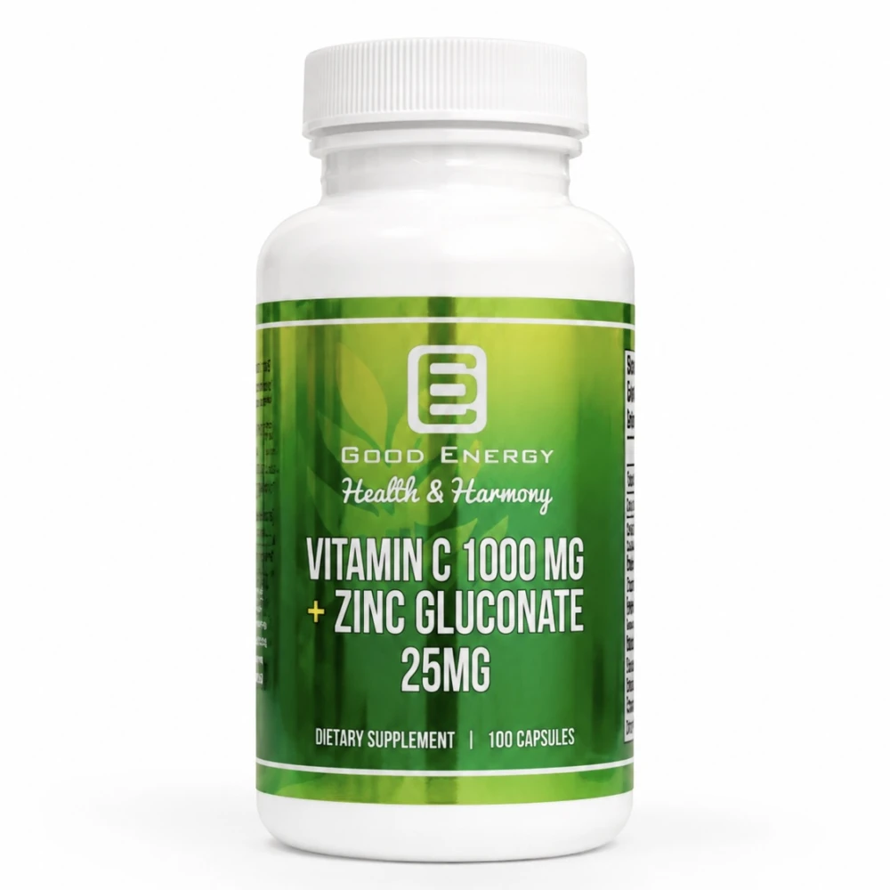 Vitamina C 1000mg + Zinc 25mg Good Energy 100 cápsulas