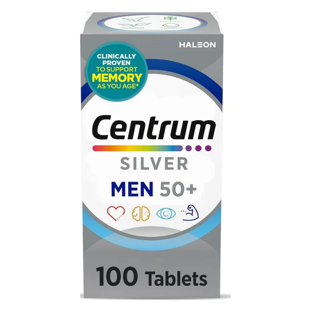 Centrum Silver Men 50+ Multivitamínico para Hombres – 100 Tabletas
