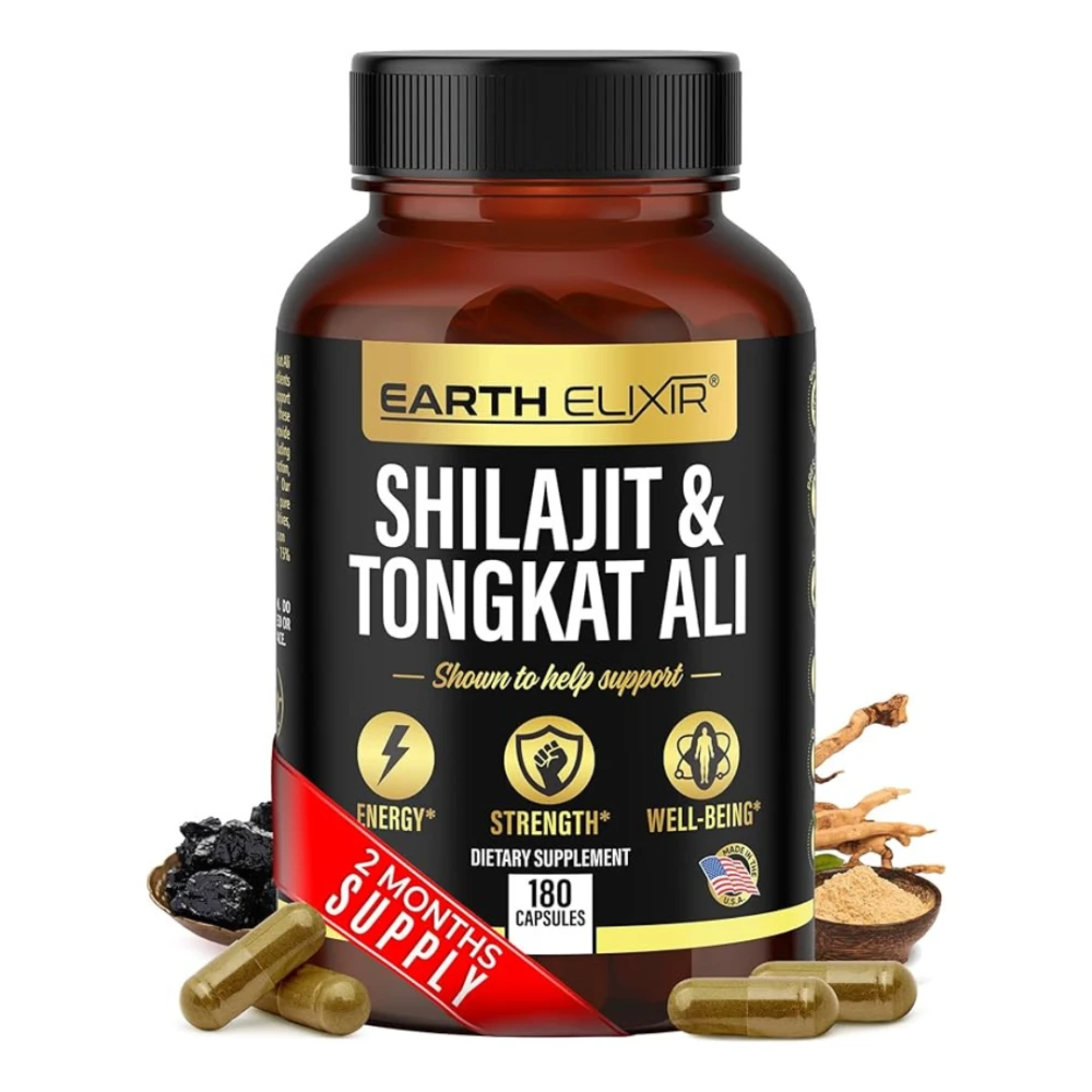 Earth Elixir Shilajit & Tongkat Ali 180 Cápsulas