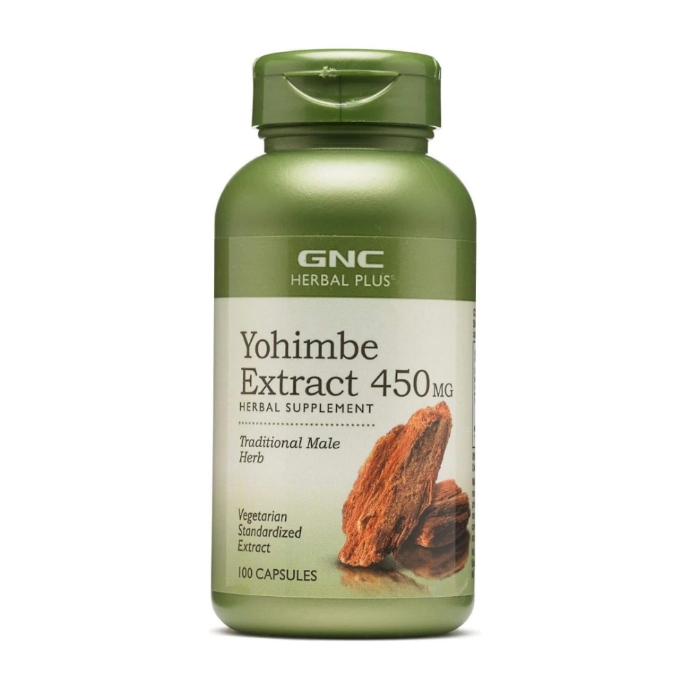 GNC Herbal Plus Yohimbe Extract 450 mg – 100 Cápsulas Vegetarianas