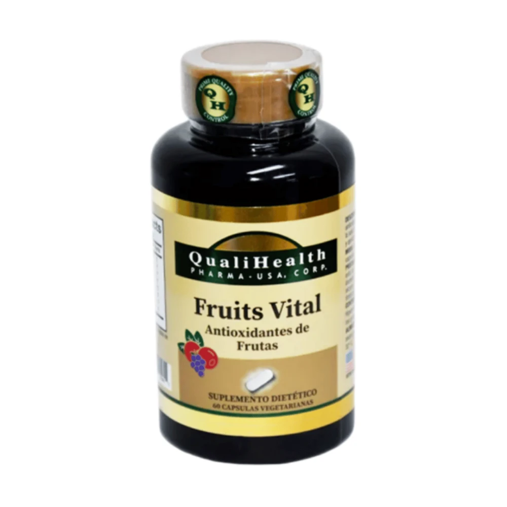 Qualihealth Fruits Vital Antioxidantes de Frutas – 60 Cápsulas Vegetarianas