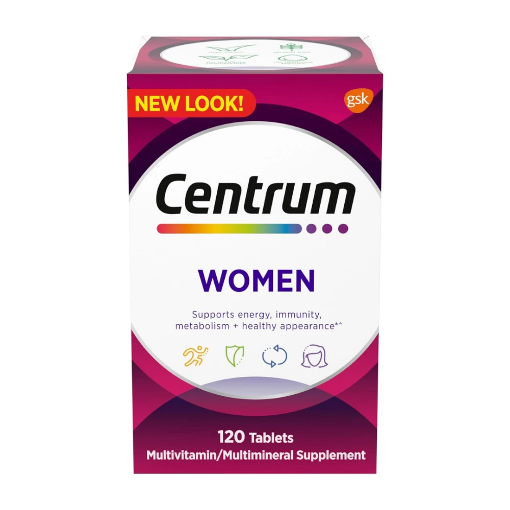 Centrum Women Multivitamínico – 120 Tabletas | GLP-1 Support