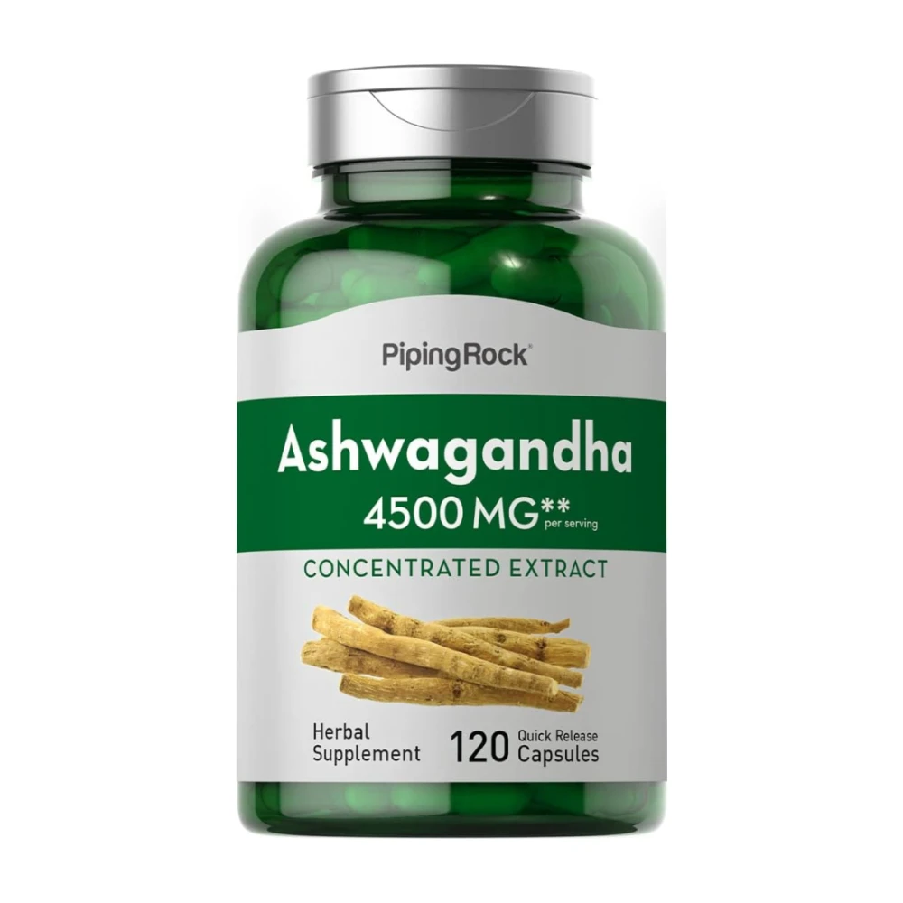 Piping Rock Ashwagandha 4.500 mg con Pimienta Negra – 120 Cápsulas